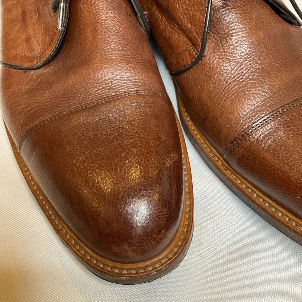 Johnston & Murphy Shearling Lined Boots‎ Size 13 Cap Toe Brown